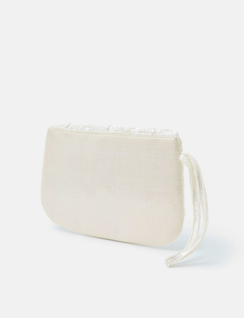 Accessorize beaded embellished clutch bag with sequins, imported from the UK