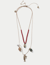 M&S M&S Beaded Multi Long Pendant Necklace- Buy online at McGrocer