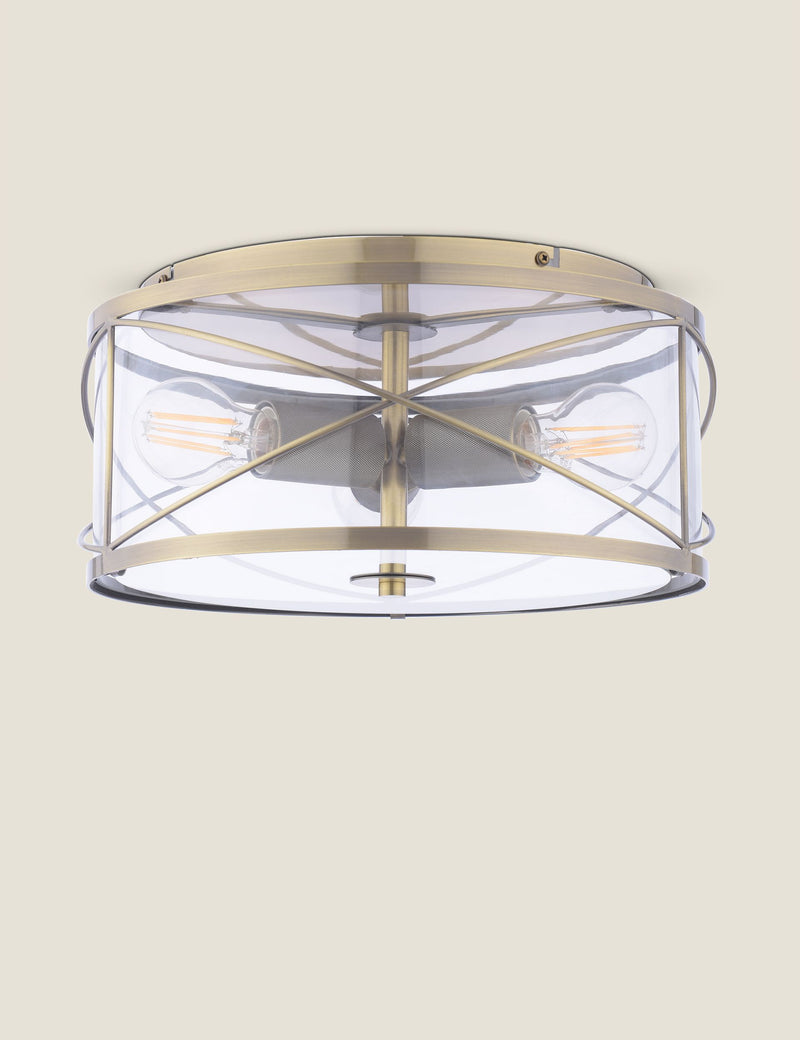 Laura Ashley Beckworth flush ceiling light, UK version