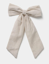 M&S Beige Linen Bow Hair Accessory- Buy online at McGrocer