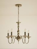 Bethany chandelier antique brass five lights (British brand)