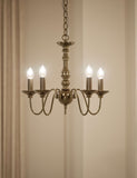 Bethany chandelier antique brass five lights (British brand)
