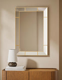 Bevelled rectangular wall mirror 10.8kg - British product