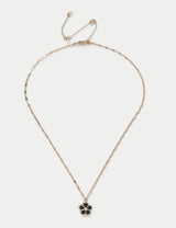 M&S Black Enamel Flower Necklace- Buy online at McGrocer