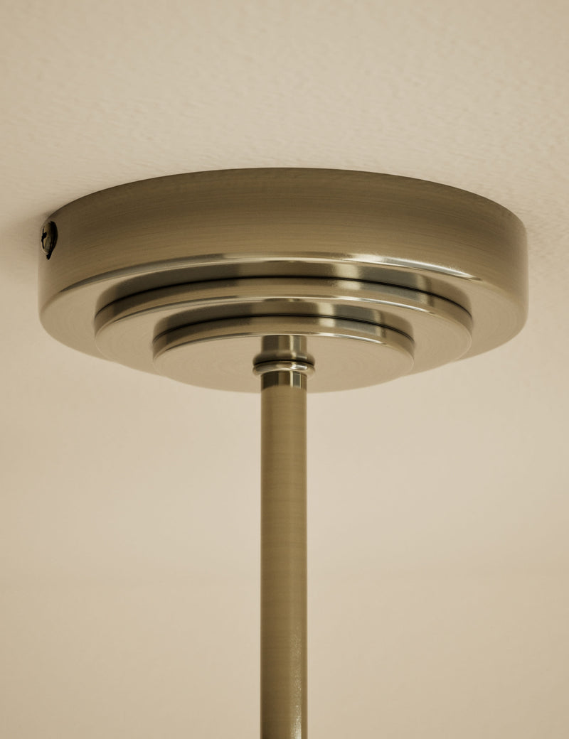 Blair flush ceiling light with three fabric shades 50cm - British product