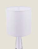 Laura Ashley Blake rechargeable table lamp with chrome base, UK version