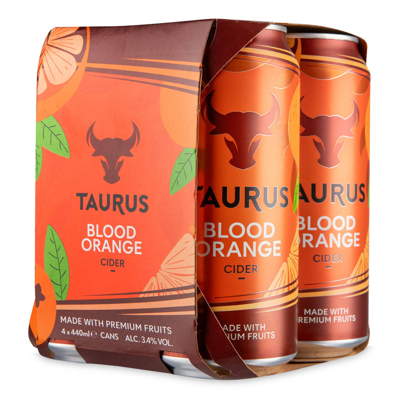 Blood orange cider 4 pack, imported from the UK