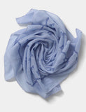 Blue bow print scarf polyester (British brand)