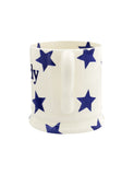 Emma Bridgewater Blue Star Daddy ceramic mug 284ml - British product