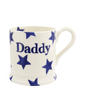Emma Bridgewater Blue Star Daddy ceramic mug 284ml - British product