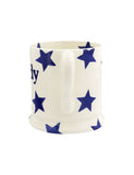 Emma Bridgewater Blue Star Daddy ceramic mug 284ml - British product