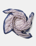 Blue stripe scarf 100% cotton fabric (British brand)