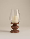Bobbin wooden hurricane candle holder 31x16x16 cm, UK version