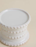 Bobble pillar candle holder ceramic 10cm - British product