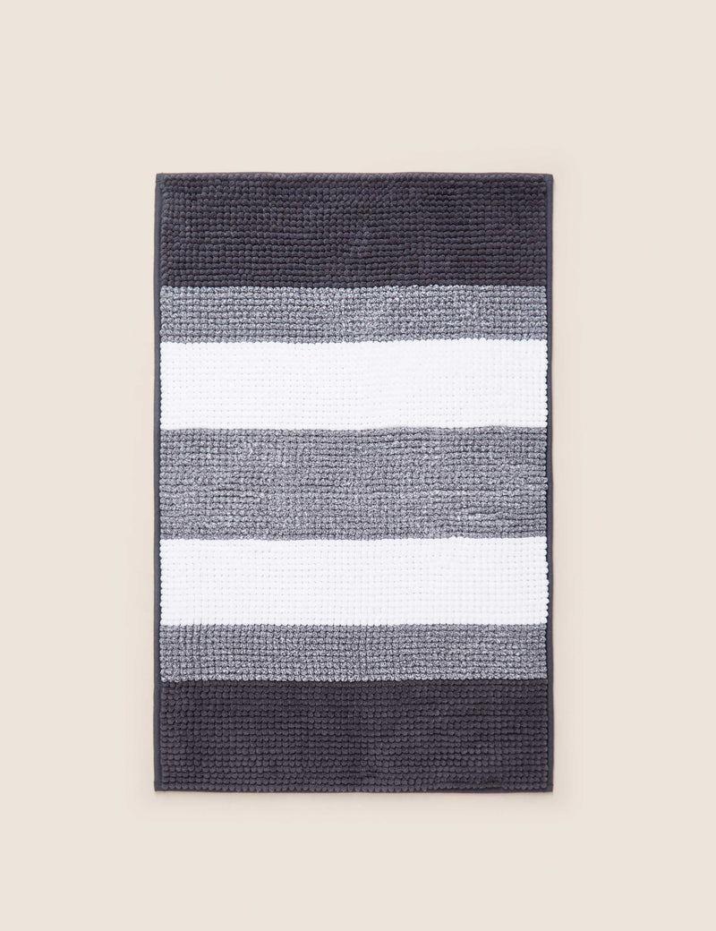 Bobble striped bath mat - British product