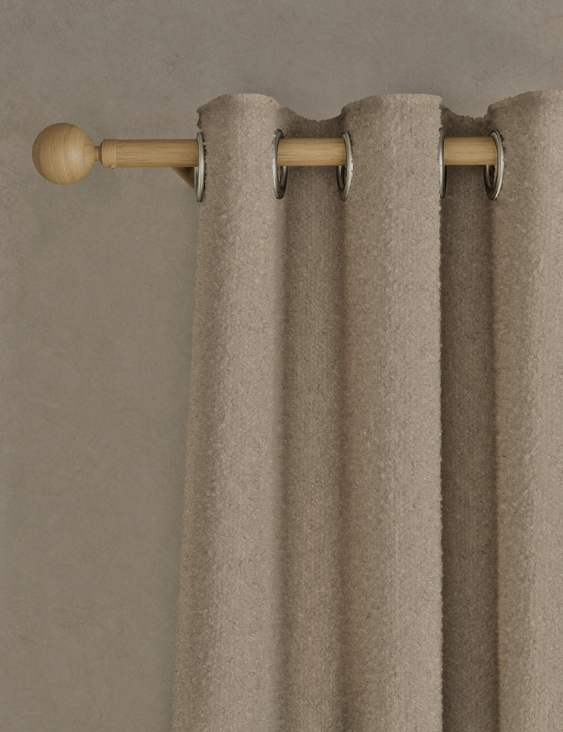 Bouclé eyelet curtains 100% polyester, imported from the UK