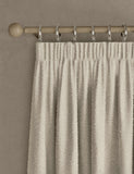 Boucle pencil pleat curtains (British brand)