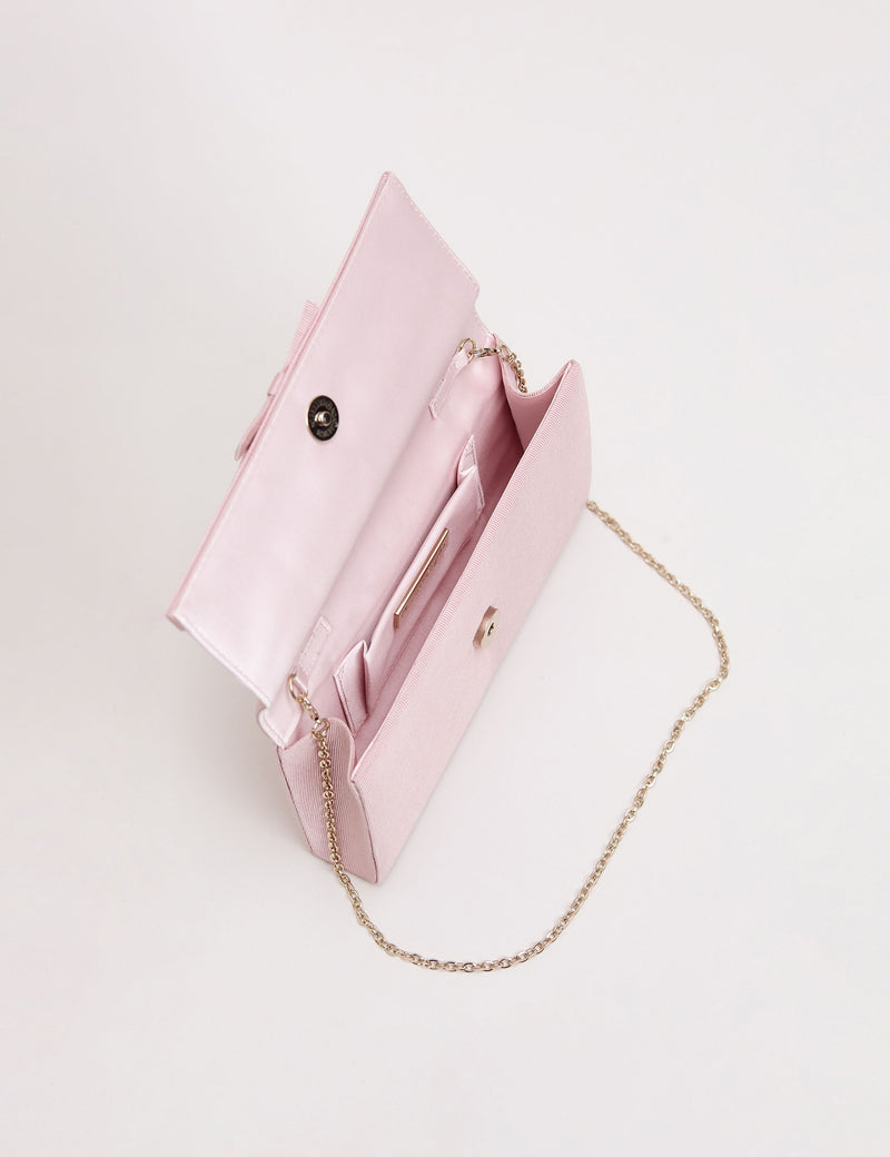 Phase Eight clutch bag with bow chain strap - British product