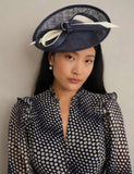 Hobbs bow fascinator structured mesh two-tone bow headband (British brand)