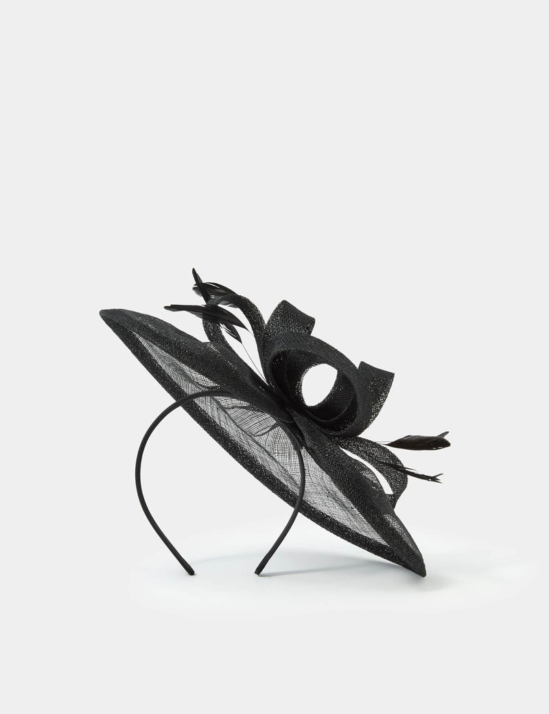 Accessorize bow feather disc fascinator headband (British brand)