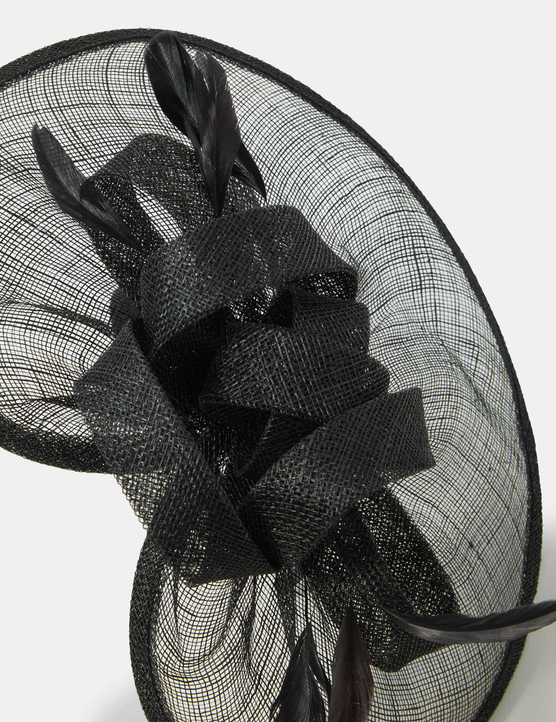 Accessorize bow feather disc fascinator headband (British brand)