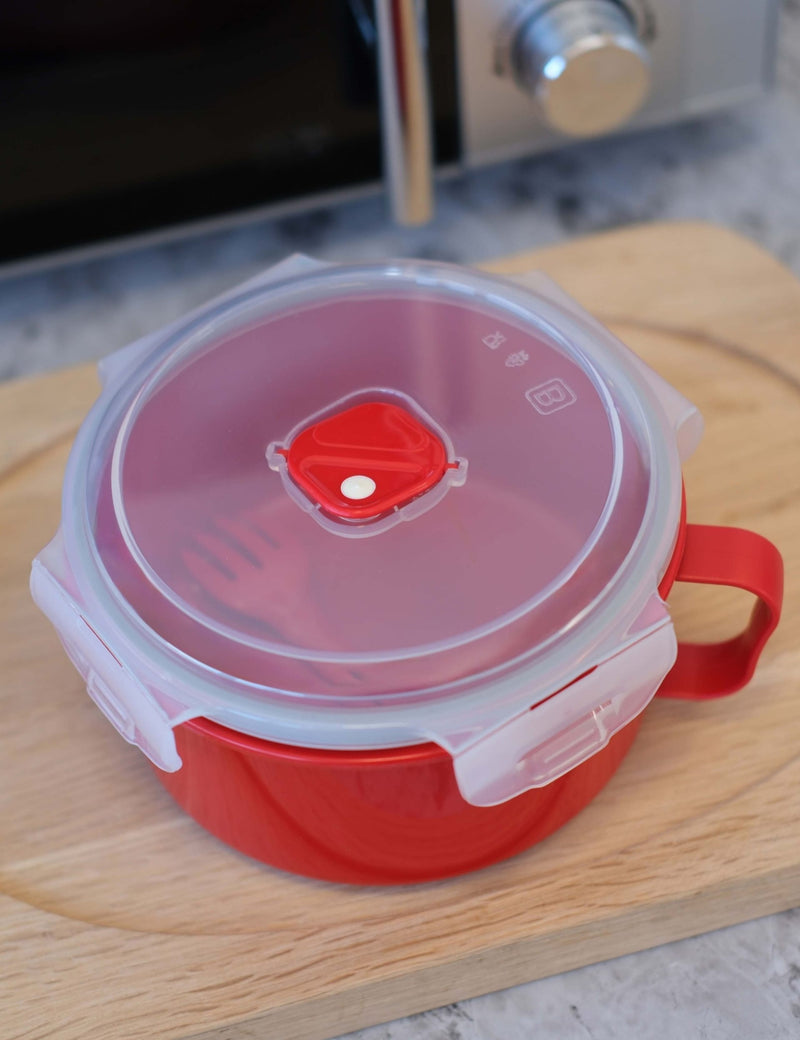 Good2Heat bowl with spork microwaveable container (British brand)