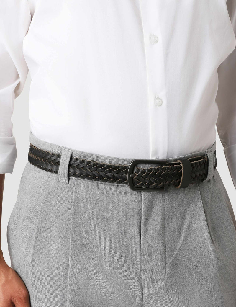 Jones Bootmaker braided leather belt 471mm (British brand)