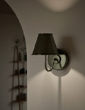 Brass rechargeable wall light with industrial style, imported from the UK