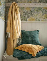 M&S Laura Ashley Bronwen Tassled Throw with Wool- Buy online at McGrocer