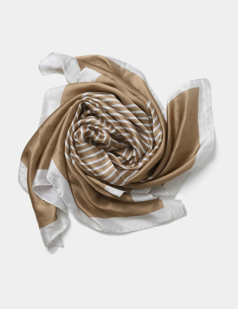 Brown Geo Printed Scarf, UK version