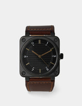 M&S Brown Leather Square Watch- Buy online at McGrocer