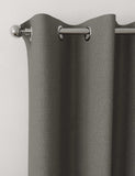Brushed eyelet blackout thermal curtains (British brand)