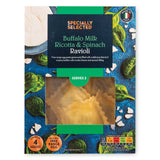 Buffalo ricotta and spinach ravioli fresh egg pasta, UK version