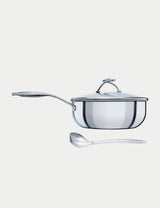 M&S Circulon C Series Stainless Steel Saucepan with Lid, 24cm- Buy online at McGrocer