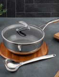Circulon 24cm stainless steel pan with lid, imported from the UK