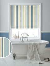Next Laura Ashley Blue Awning Stripe Made To Measure Roman Blind- Buy online at McGrocer