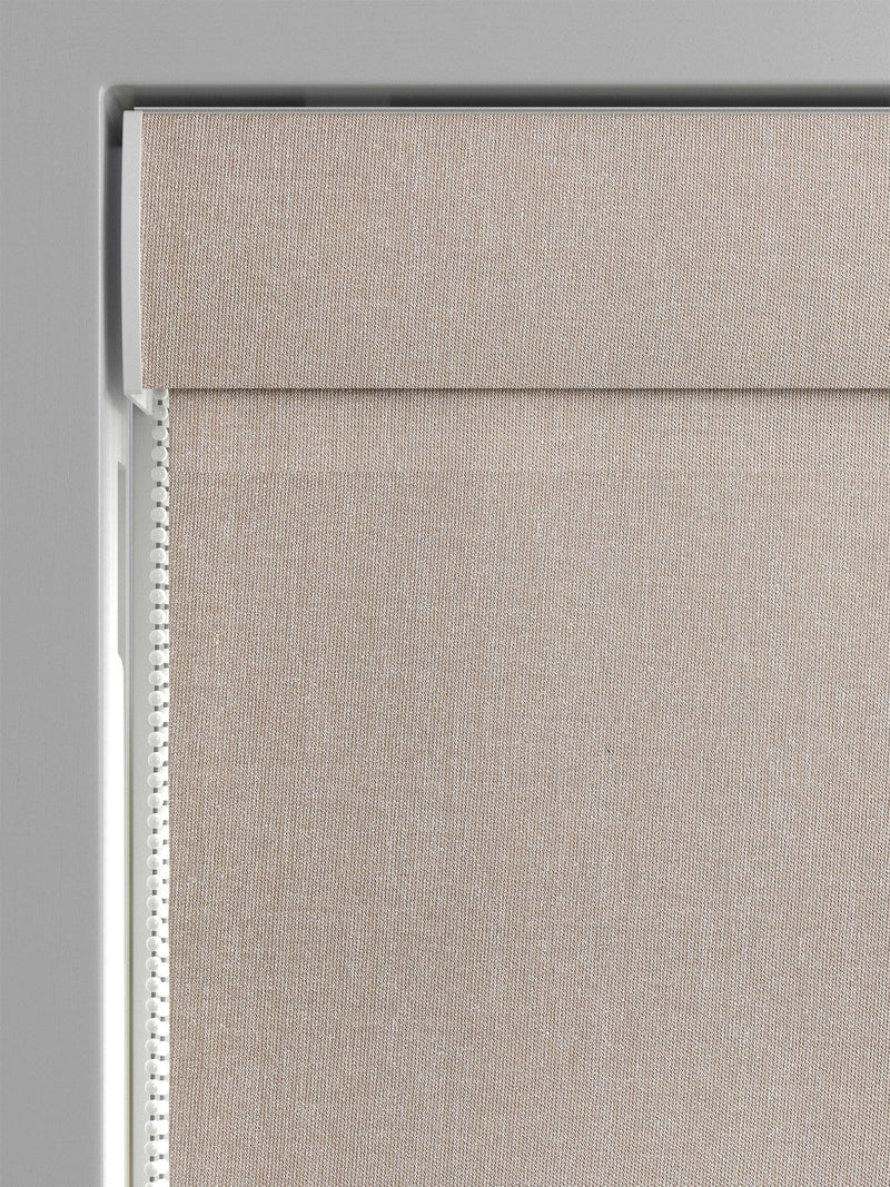 Natural glittery made to measure Roman blind - British product