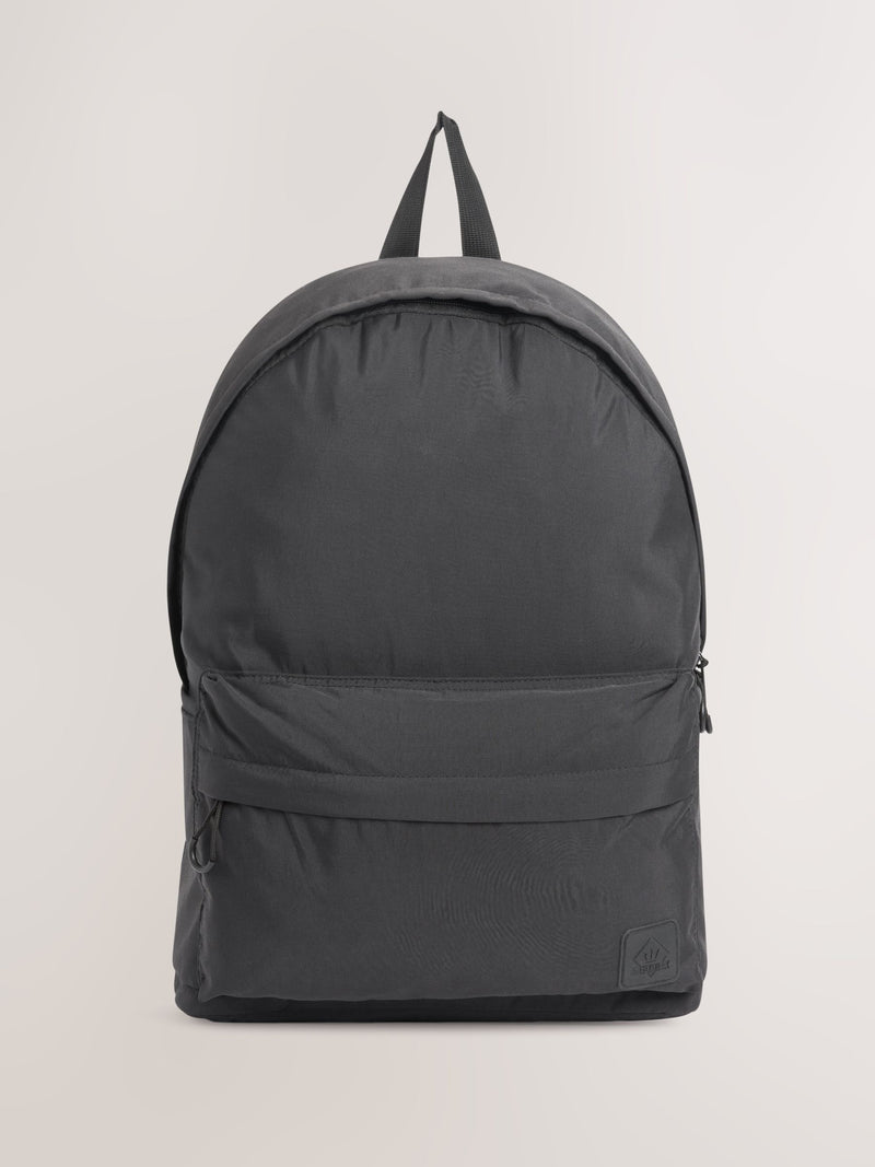 Black Core rucksack bag, nylon construction with multiple pockets - British product
