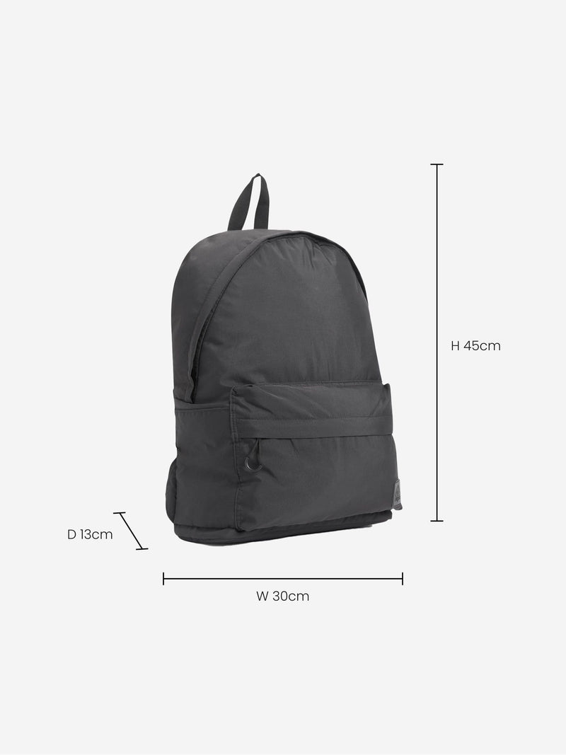 Black Core rucksack bag, nylon construction with multiple pockets - British product