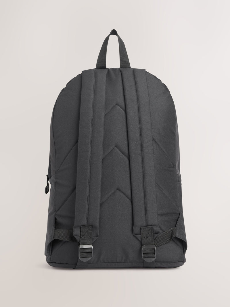 Black Core rucksack bag, nylon construction with multiple pockets - British product