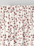 Red April made to measure trailing leaf curtains (British brand)