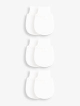 Next JoJo Maman Bébé White 3-Pack Baby Scratch Mitts- Buy online at McGrocer