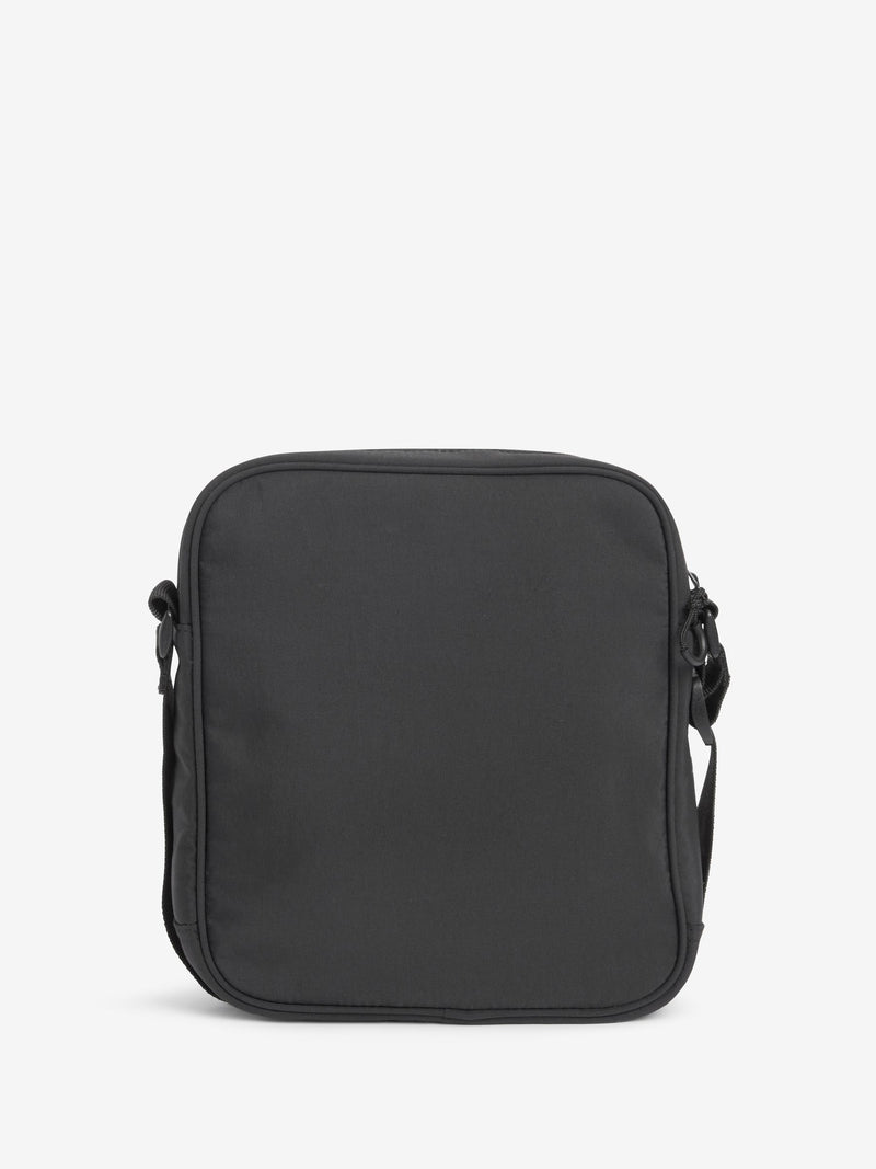 Black cross-body bag nylon zippered pockets UK version