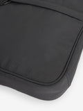 Black cross-body bag nylon zippered pockets UK version