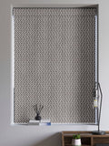 Grey Amble geometric made-to-measure Roman blind, UK version