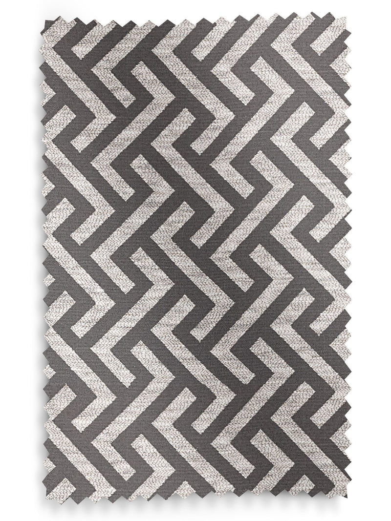 Grey Amble geometric made-to-measure Roman blind, UK version