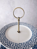Laura Ashley Blue Cake Stand Blueprint 3-Tier