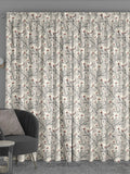 Red Burley made to measure curtains with red flowers - British product