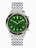 Accurist Dive Mens Silver Tone Stainless Steel Bracelet Chronograph Watch
