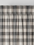Cleveland check black made to measure curtains, UK version